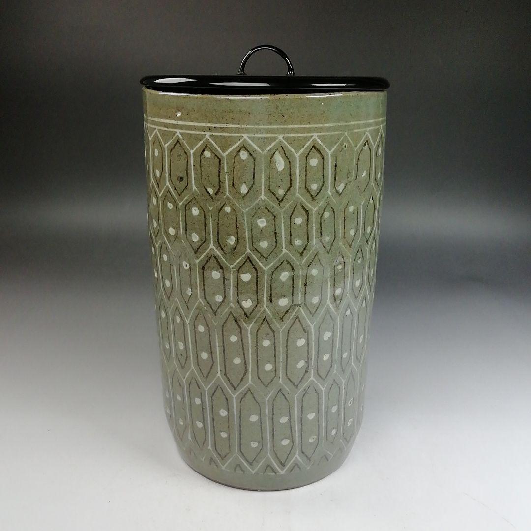 Ｗ２７４　水指　『細水指』『慶州窯 造』　共箱　茶道具