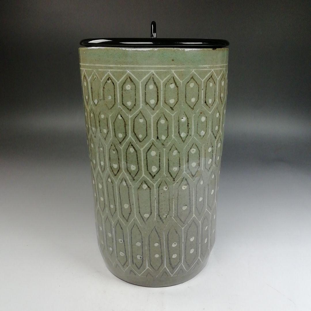 Ｗ２７４　水指　『細水指』『慶州窯 造』　共箱　茶道具