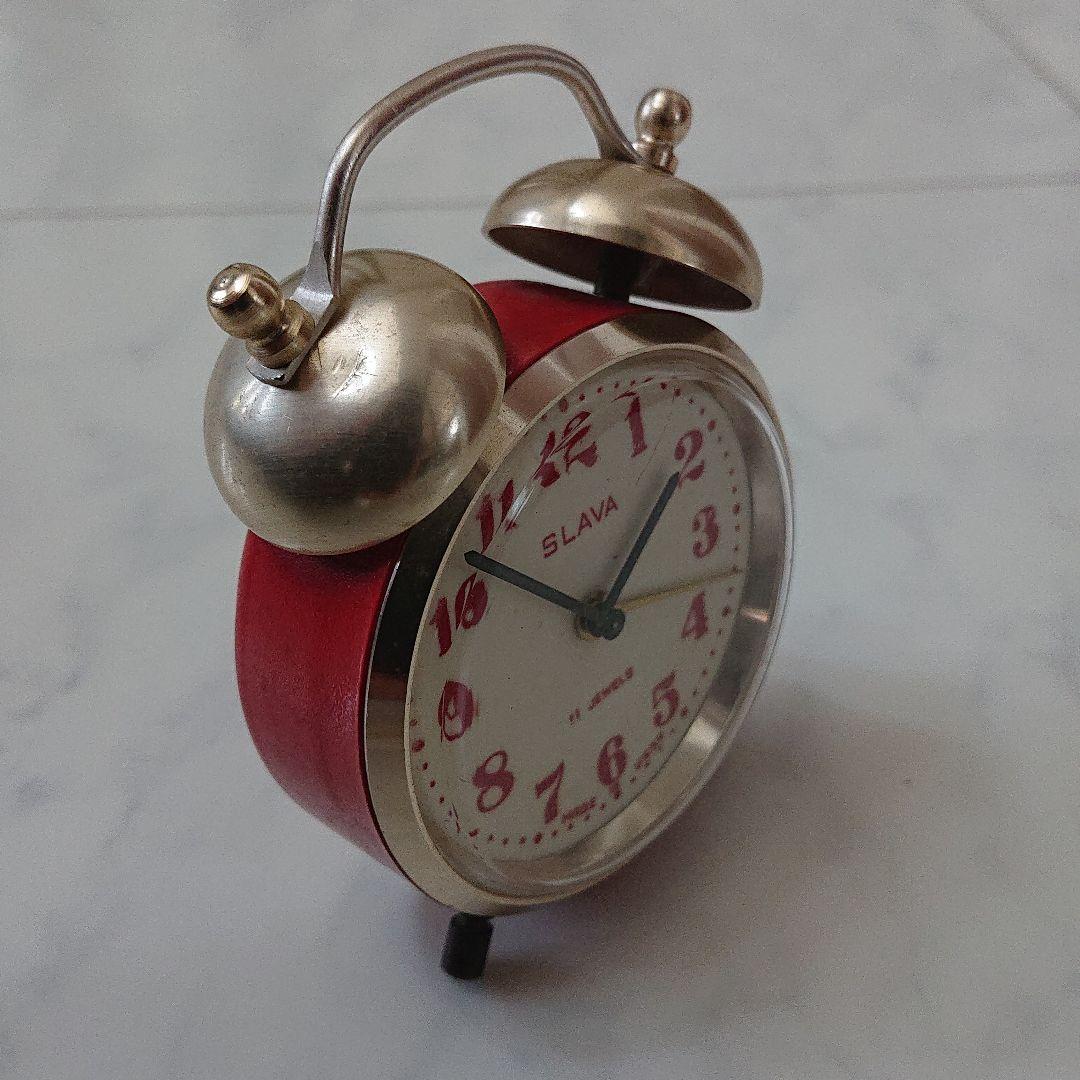 ⭐slava ⭐ソ連製 手巻き ゼンマイ式 置き時計 ジャンク