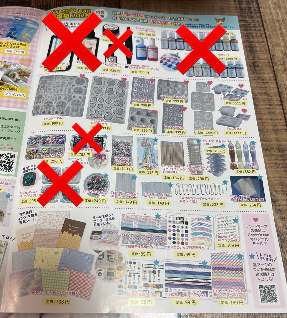 （抜き取りあります）グリーンオーシャン福袋2026