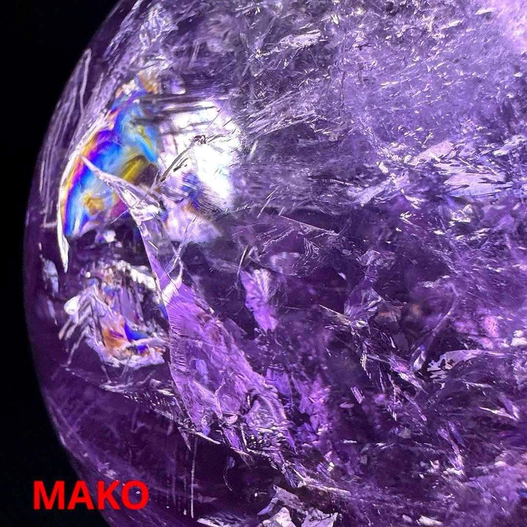 M1776☆アメジスト丸玉直径120mm2.4Kg☆天然石☆N50601-A