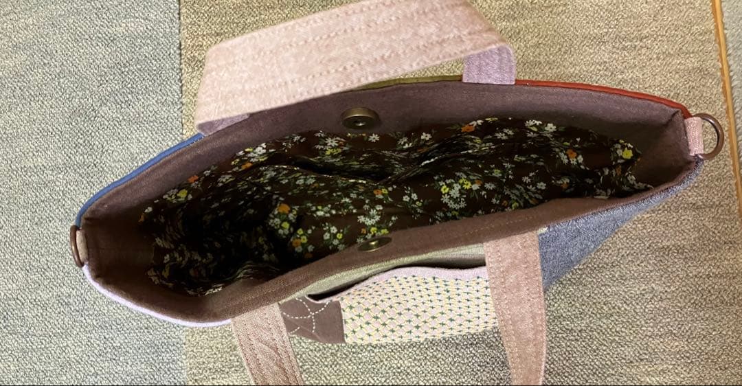 パッチワーク刺し子トートバッグ
