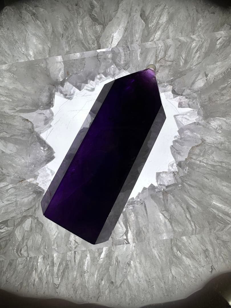 極美品 ボリビア産アメトリン ポイント 高発色 バイカラー水晶 349