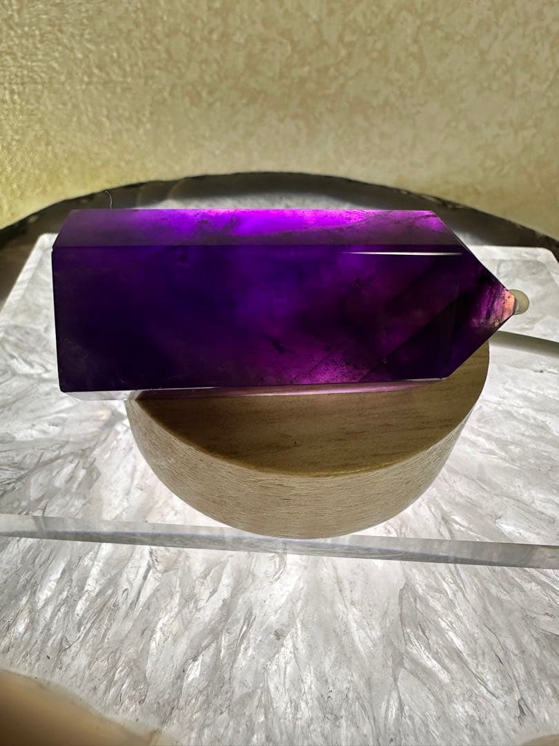極美品 ボリビア産アメトリン ポイント 高発色 バイカラー水晶 349