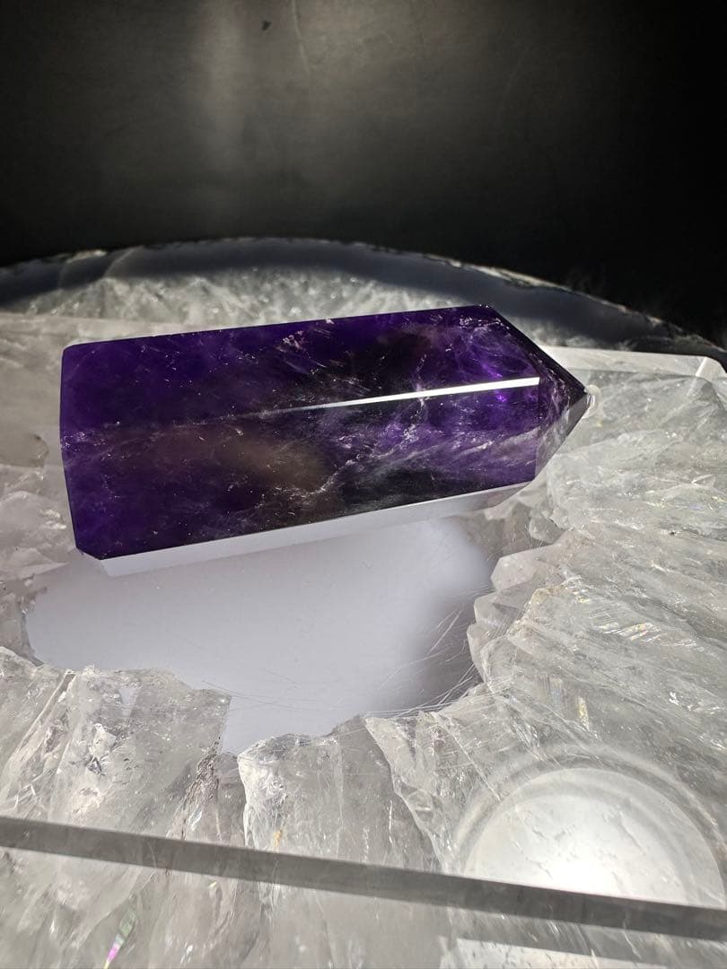 極美品 ボリビア産アメトリン ポイント 高発色 バイカラー水晶 349