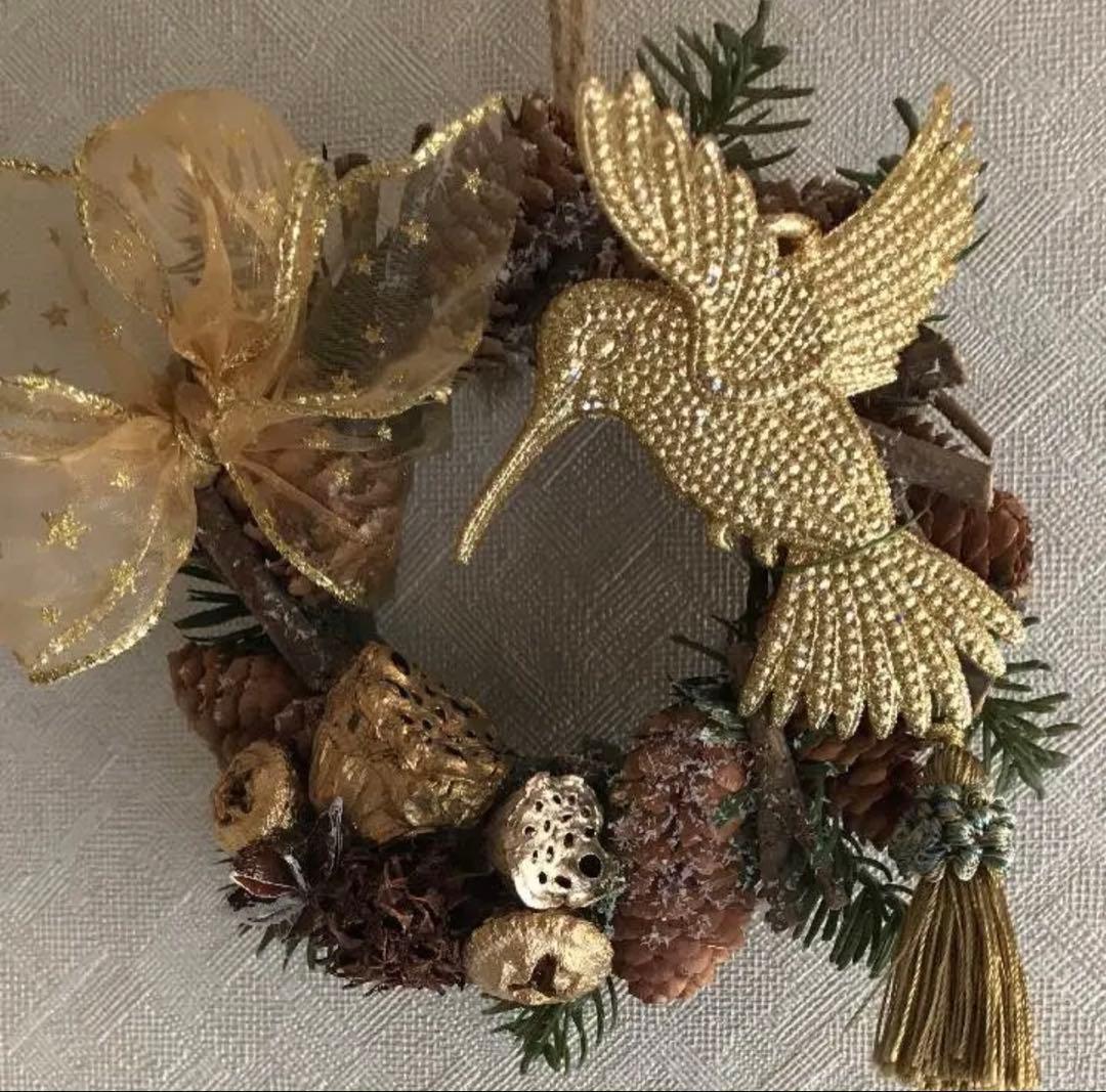 造花 クリスマスリース 新品