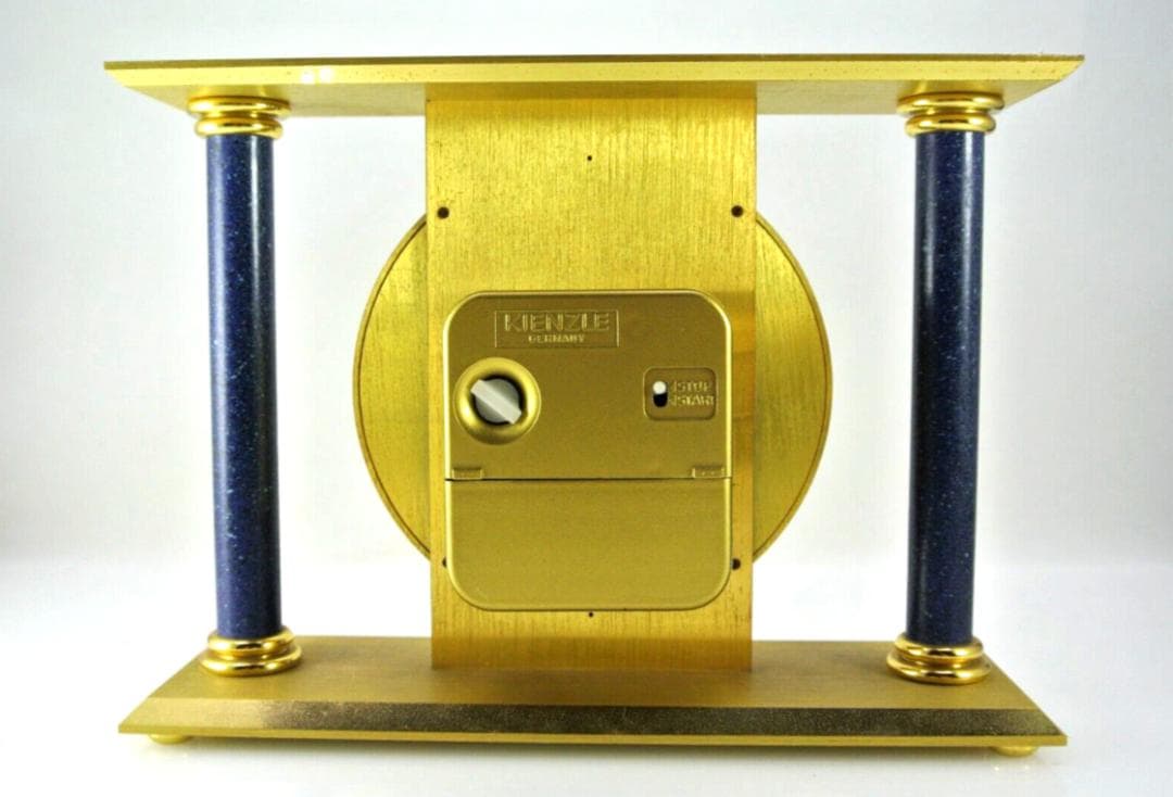 美品Kienzle キンツレ・ヴィンテージ 置時計 ゴールド/ラピスブルー