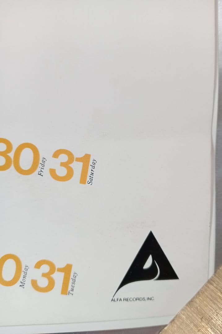 【ALFA RECORDS INC.】ポスター 1981年 坂本龍一 YMO