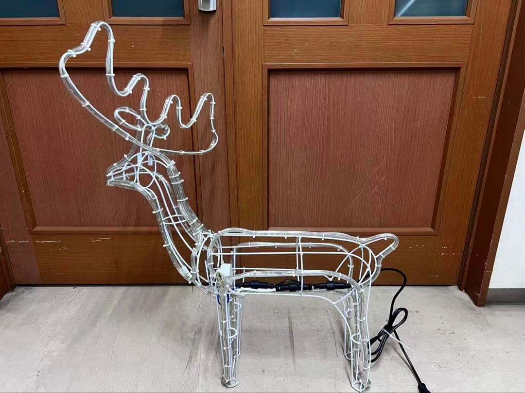 イルミネーション 屋外用 首振りトナカイ 3D モチーフライト コンセント式