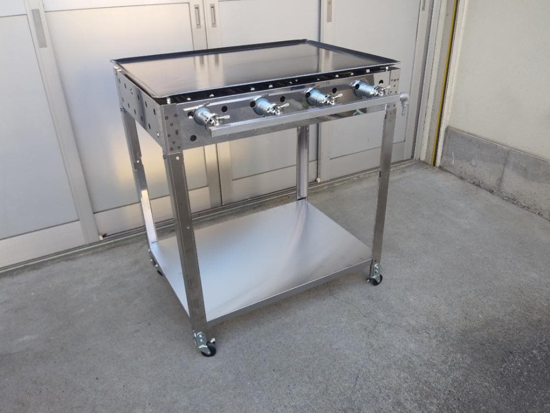 プレス鉄板 ご商売イベント 文化学園祭り７５０幅 専用台付 模擬店 ガスグリラー