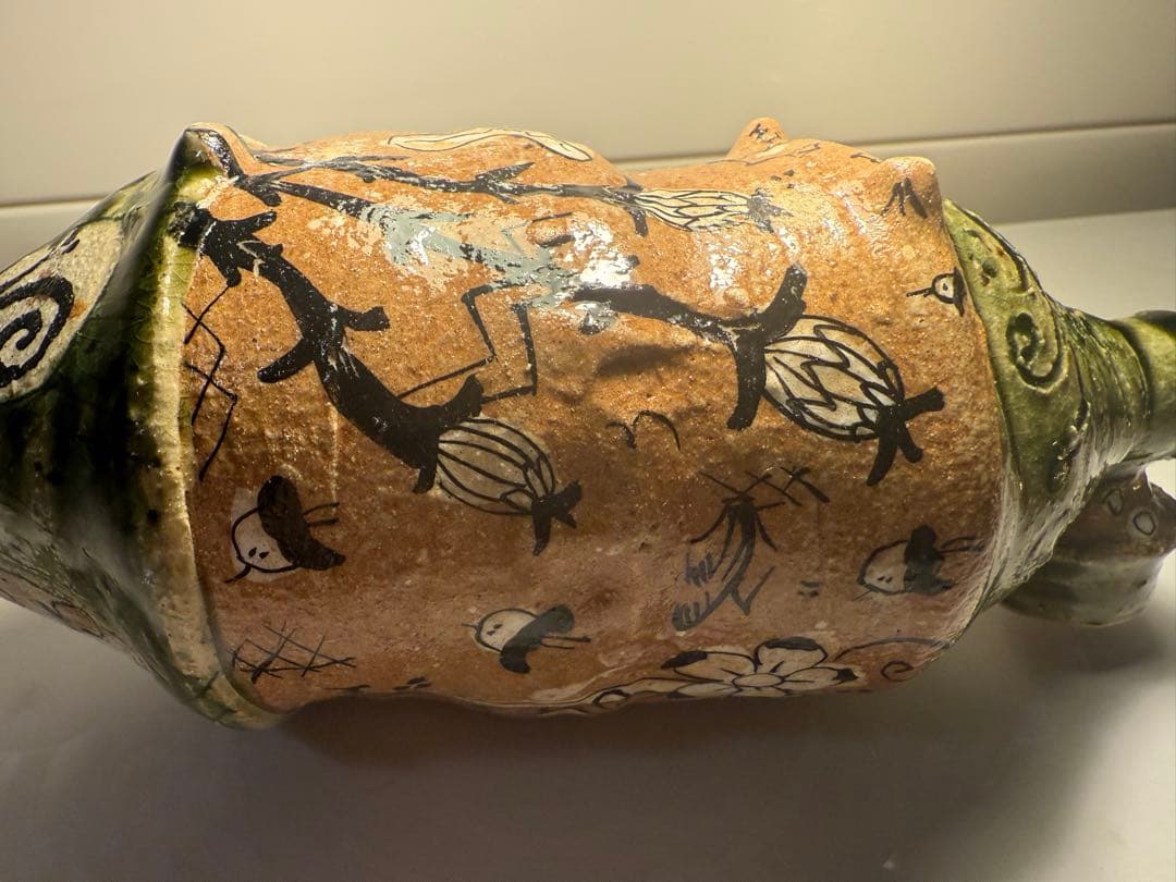 池田省吾 作　陶製喫煙パイプ 25cm