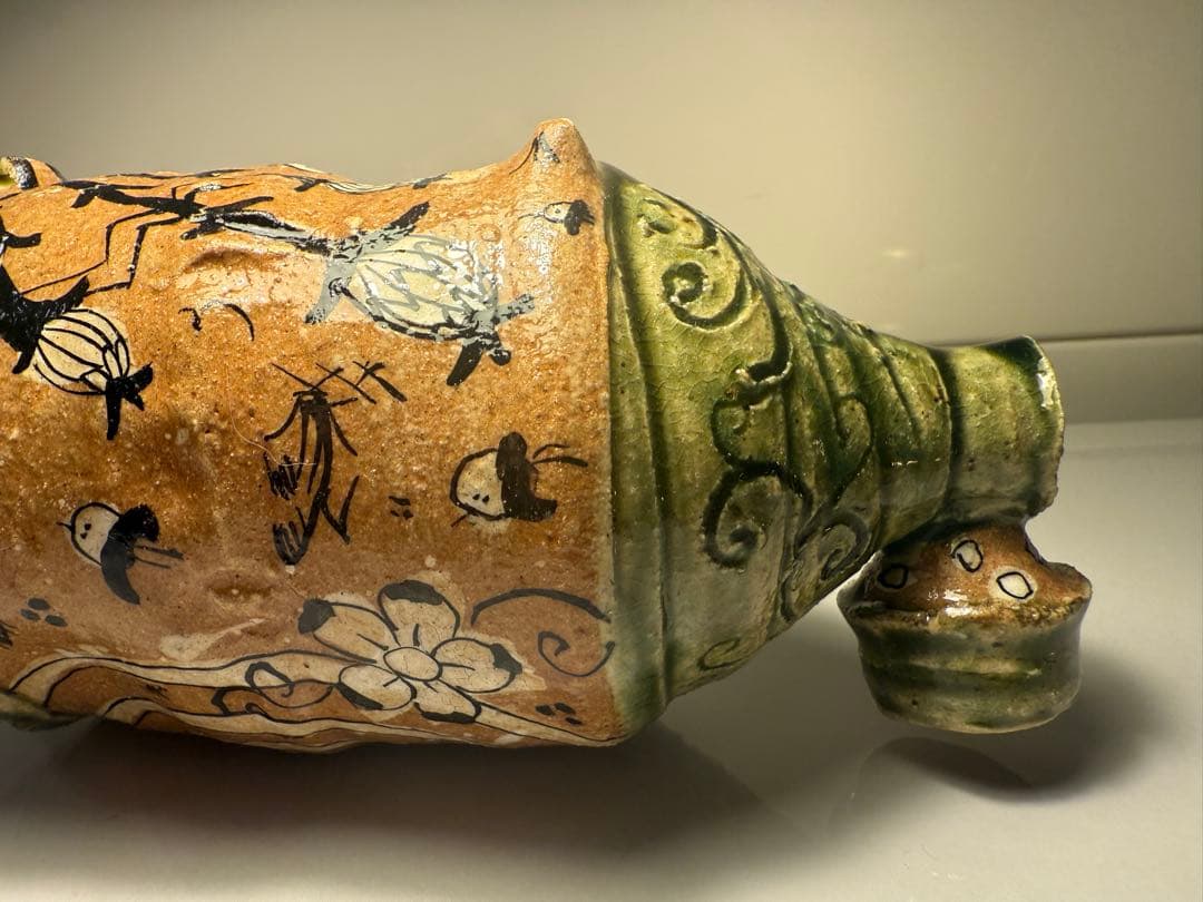 池田省吾 作　陶製喫煙パイプ 25cm