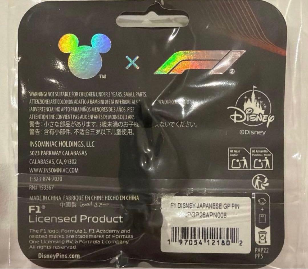 Disney x F1 ミッキー ピンバッジ 鈴鹿限定 2026 日本GP