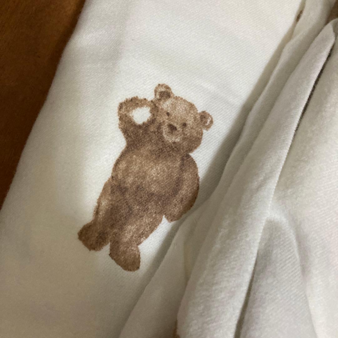 新品未使用　ジェラートピケ　クマデザイン シングルカバーセット
