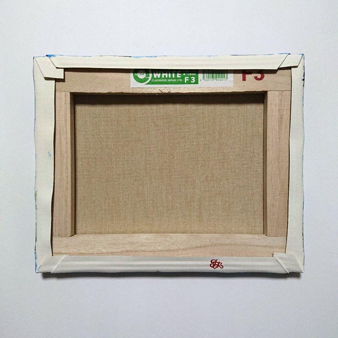 【月夜のネモフィラ】アクリル画 F3 風景画 絵画