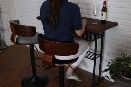 新品　カウンターチェア　バーチェア　お洒落　おしゃれ　木製　メタル　アイアン