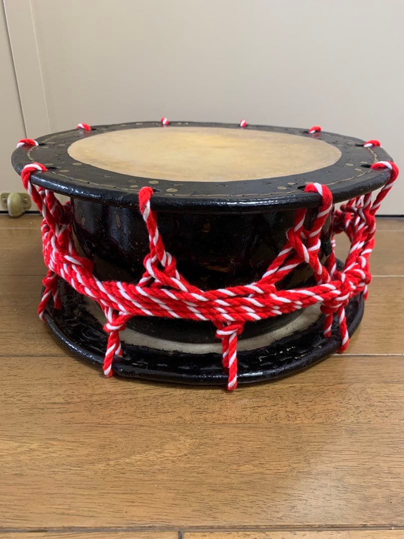 和楽器　和太鼓　締太鼓 　現状品　W34.8cm しめ太鼓
