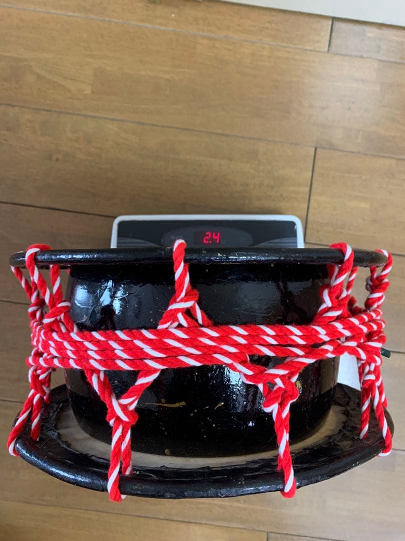 和楽器　和太鼓　締太鼓 　現状品　W34.8cm しめ太鼓