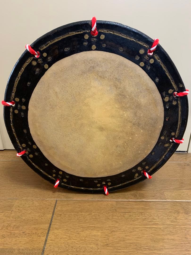 和楽器　和太鼓　締太鼓 　現状品　W34.8cm しめ太鼓