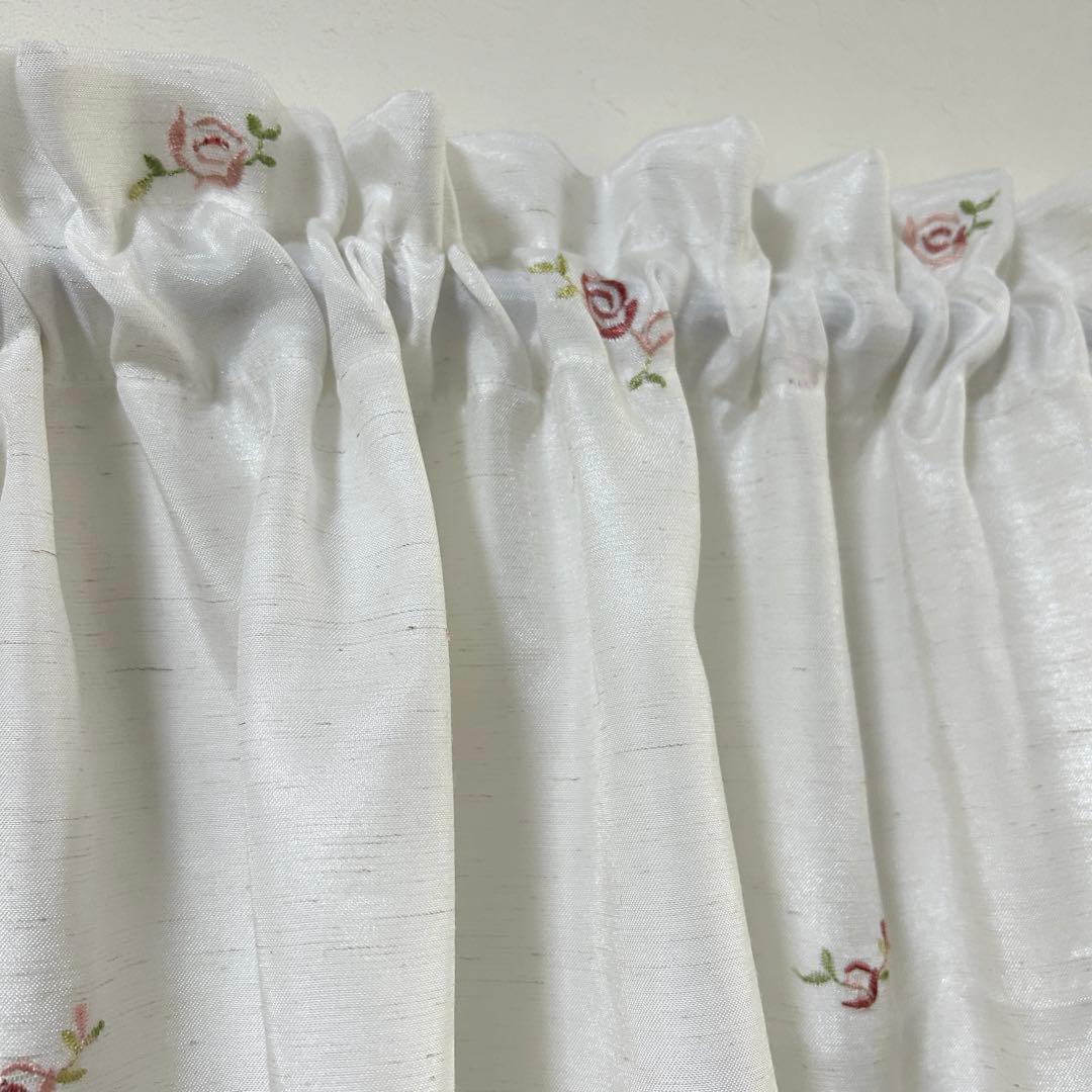 【ちい】二重カフェカーテン　5枚　オーダー品　かわいい　ダブルガーゼ　黄色