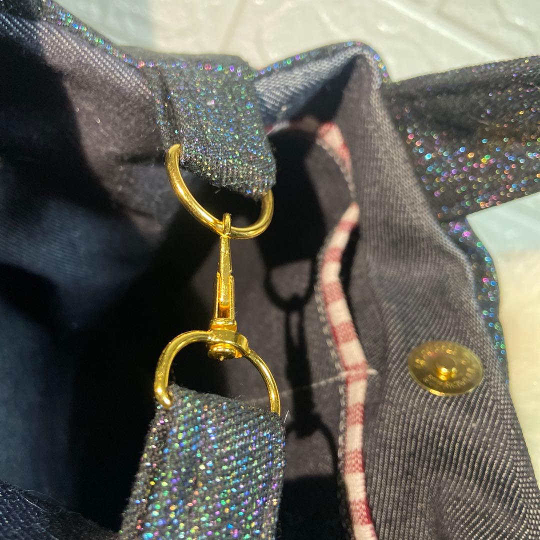 さ*ら様 コヤンイサムチョン　トートバッグ　オッドアイ　ベロア　フリルトートバッ