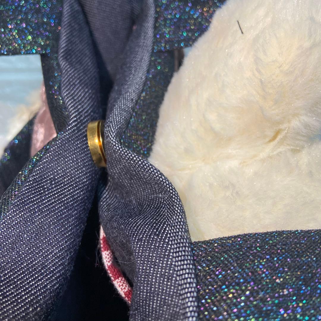 さ*ら様 コヤンイサムチョン　トートバッグ　オッドアイ　ベロア　フリルトートバッ