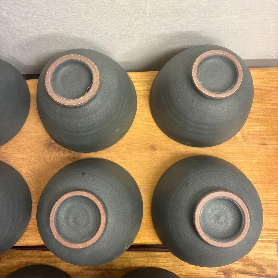 新品　陶器　陶芸作家　深茶碗8個　671