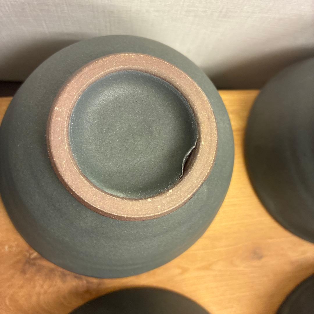 新品　陶器　陶芸作家　深茶碗8個　671