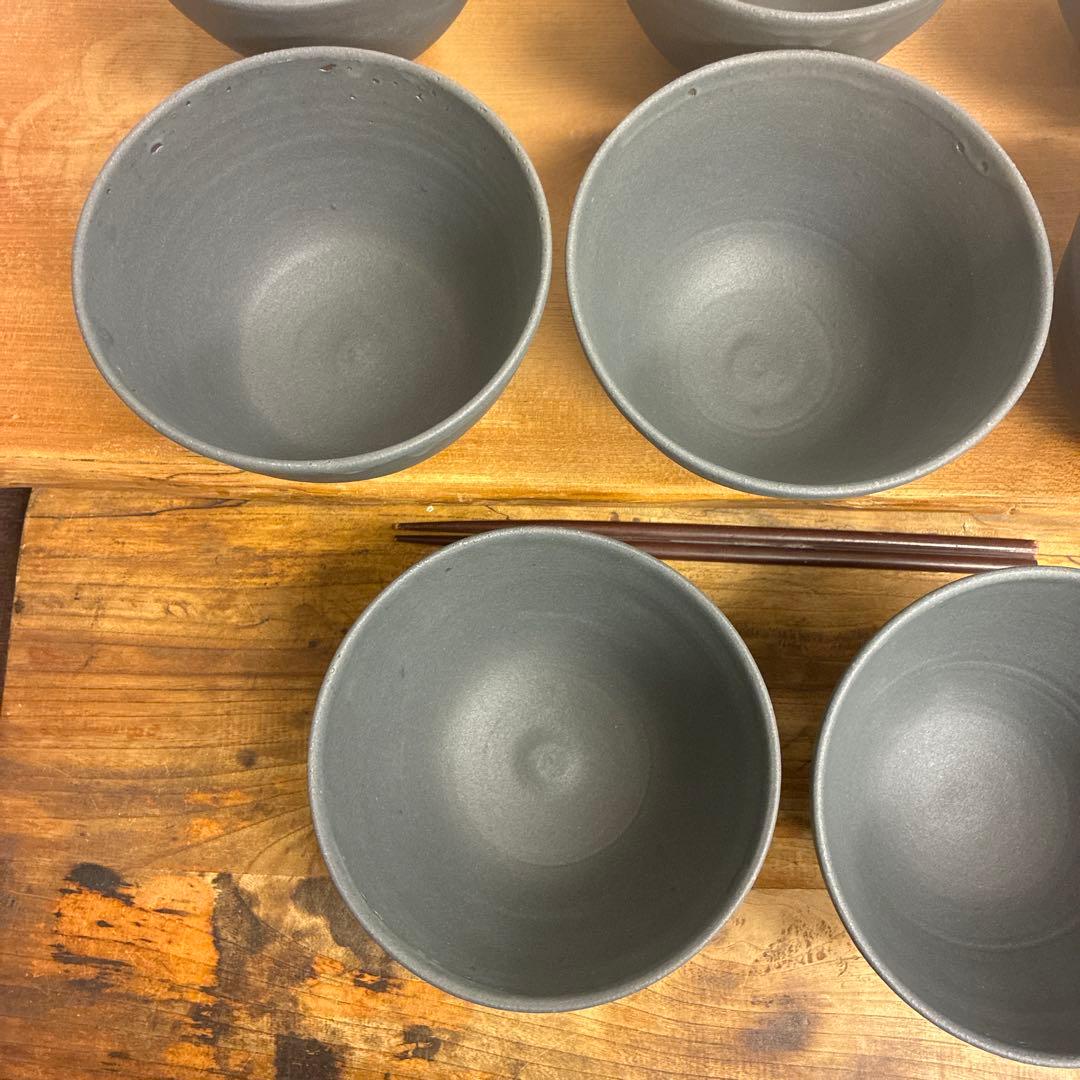 新品　陶器　陶芸作家　深茶碗8個　671