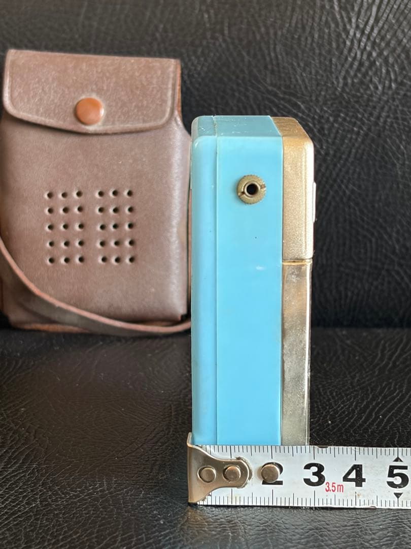 1950年代　昭和レトロ　CROWN6石TRANSRSTOR 日本製　皮カバー付