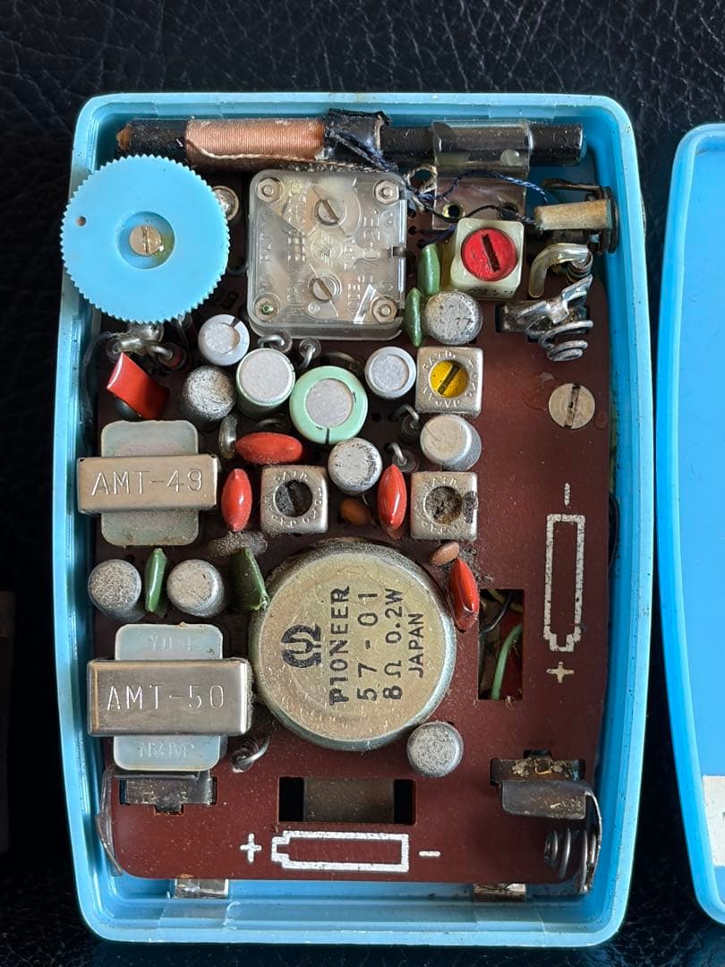 1950年代　昭和レトロ　CROWN6石TRANSRSTOR 日本製　皮カバー付