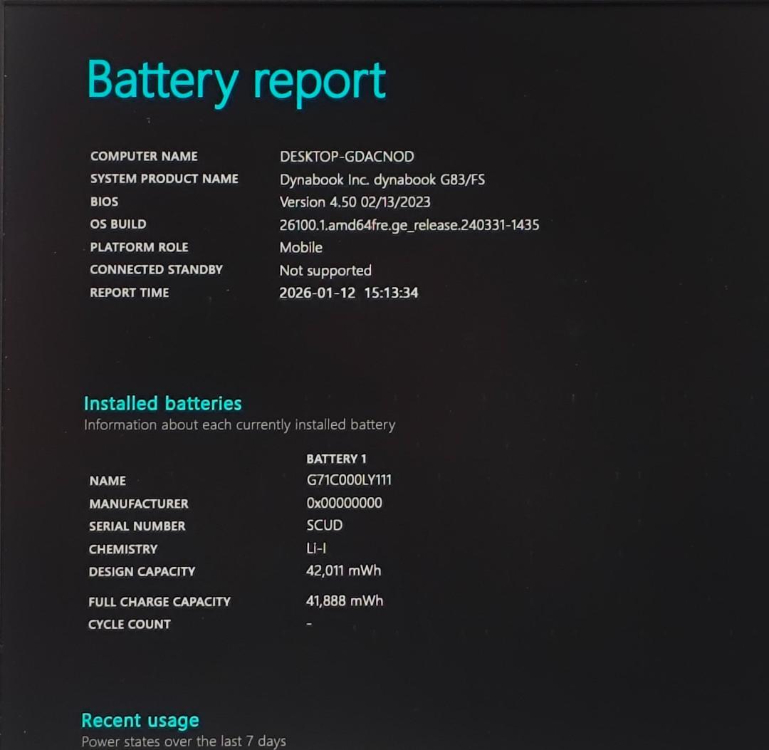 【整備済】dynabook G83/FS 16/256G 第10世代 2021④