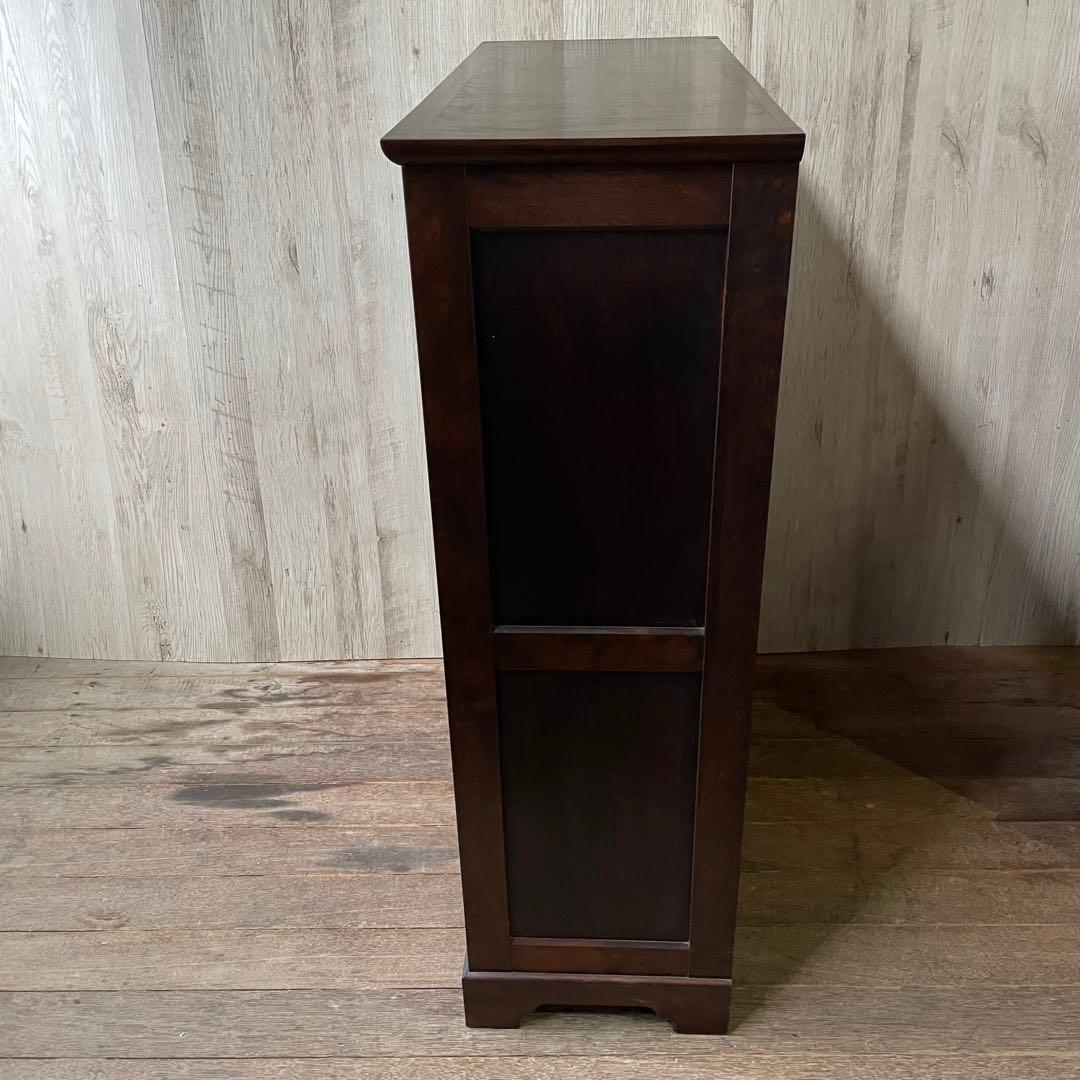 民芸家具 書棚 本棚 ガラスキャビネット アンティーク家具 ガラス扉 和家具