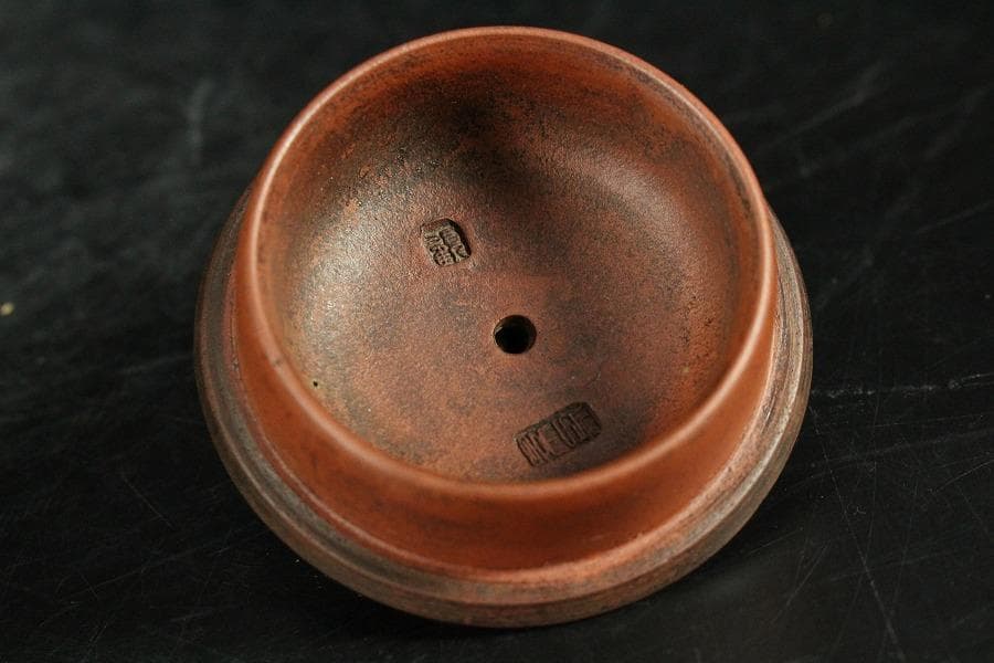 中国美術 朱泥 丸形 枝手 茶器 急須 在銘(K-YC689)