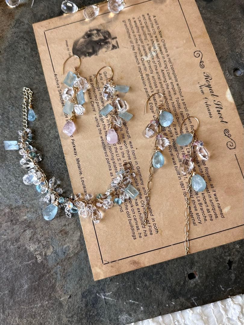 専用　　No.343 シンデレラアクアマリンのブレスレット