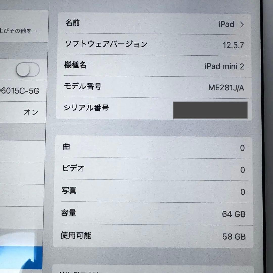 美品iPad mini 2 64GB WiFi A1489