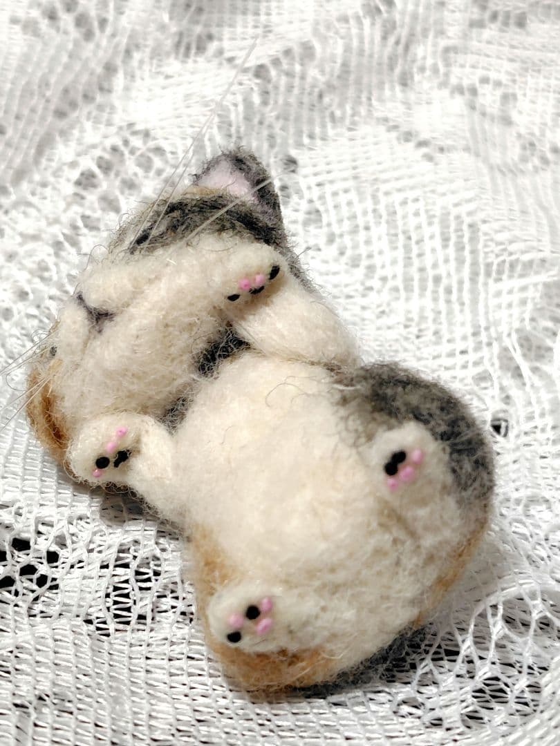 豆猫peco-lin 本革ティーカップ豆猫　三毛猫の子猫❁10日迄の価格❁