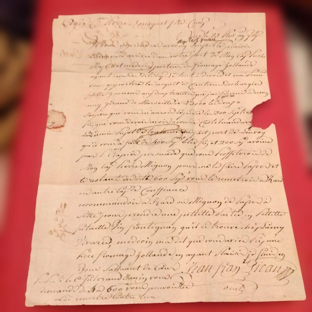お値下げ　フランス　書簡エンタイヤ　1785年 ニースのスタンプ