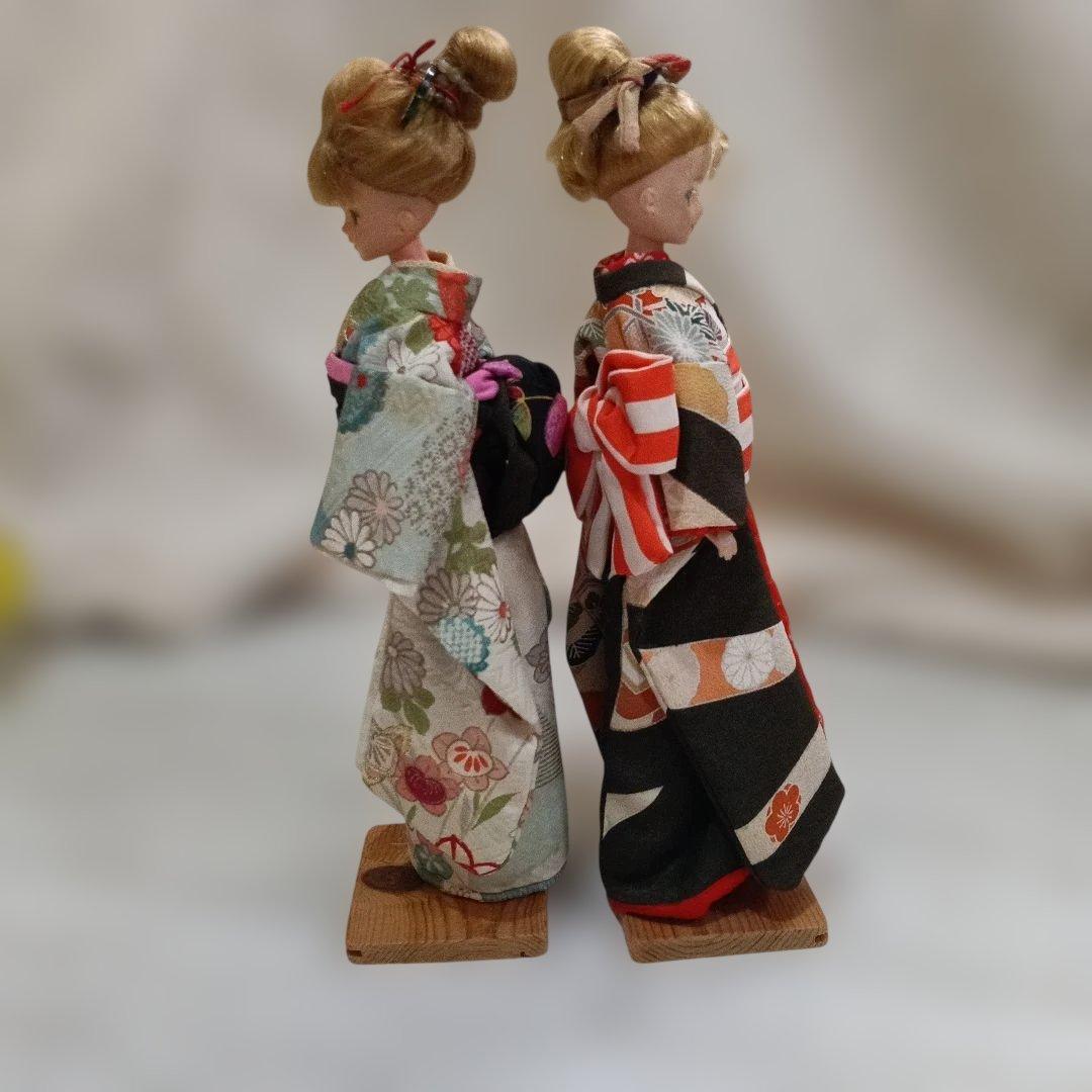 ジェニー・オリーブ 人形 本物の着物姿 オーダーメイド 正絹 和装 スタンド付