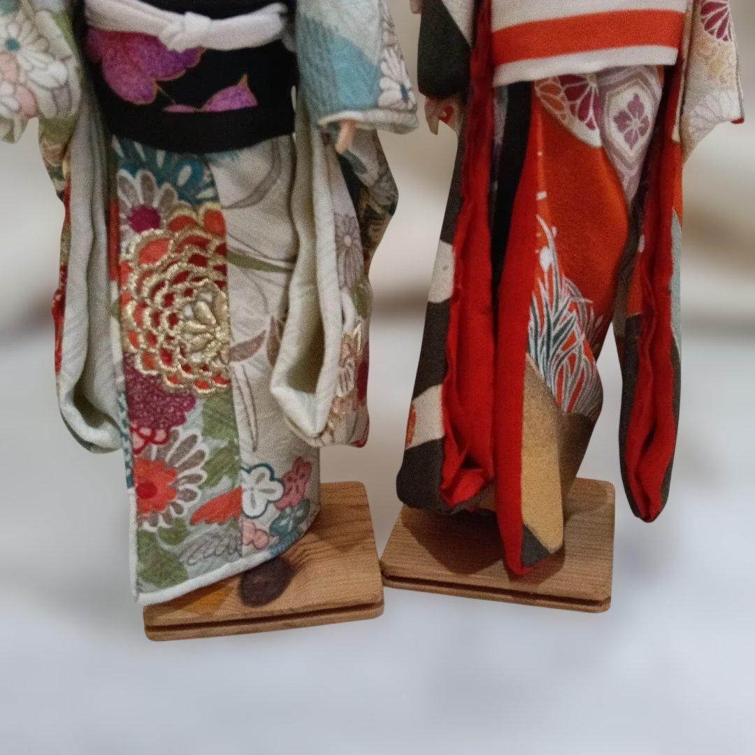 ジェニー・オリーブ 人形 本物の着物姿 オーダーメイド 正絹 和装 スタンド付