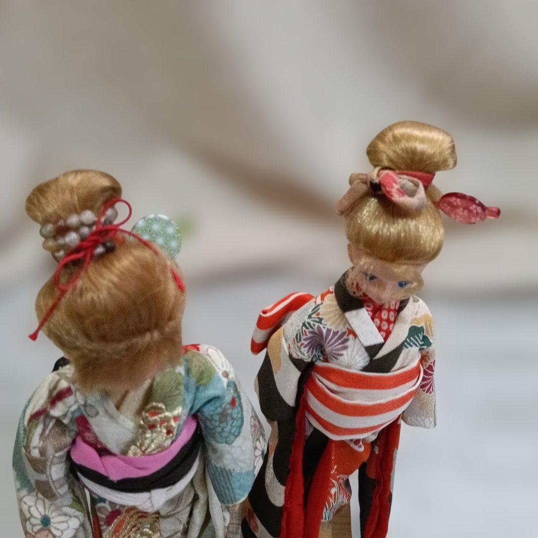 ジェニー・オリーブ 人形 本物の着物姿 オーダーメイド 正絹 和装 スタンド付