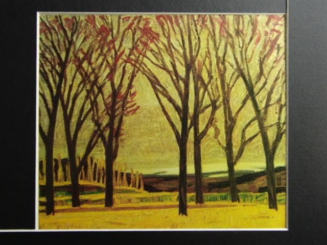 小糸源太郎、【鳥ぐもり】、新品高級額 額装付、年代物・希少画集画