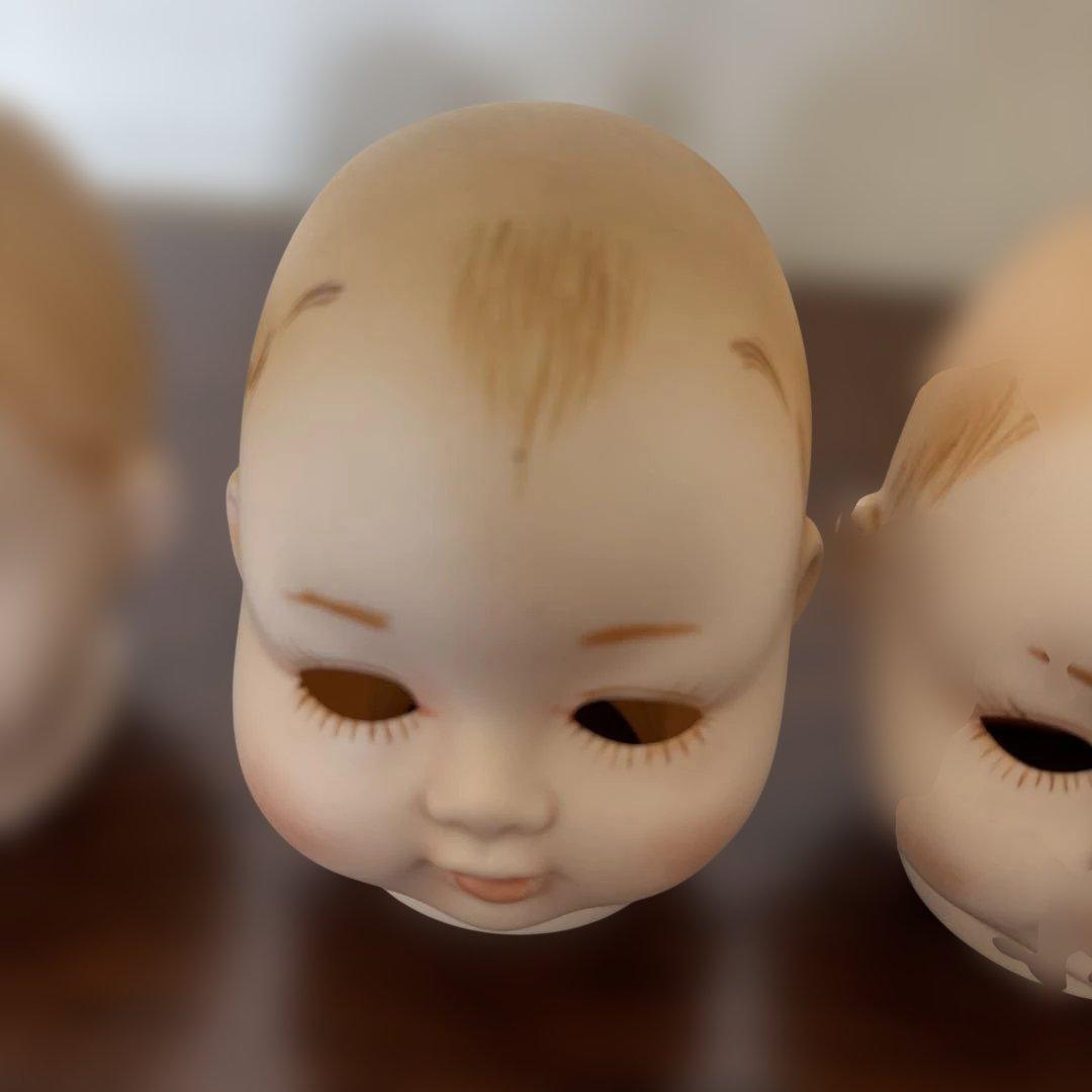 SANKYO 1980 ドールヘッド 3個セット