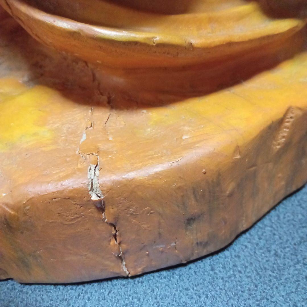 木製 鯉の彫刻 高さ約55cm 重さ6.5kg