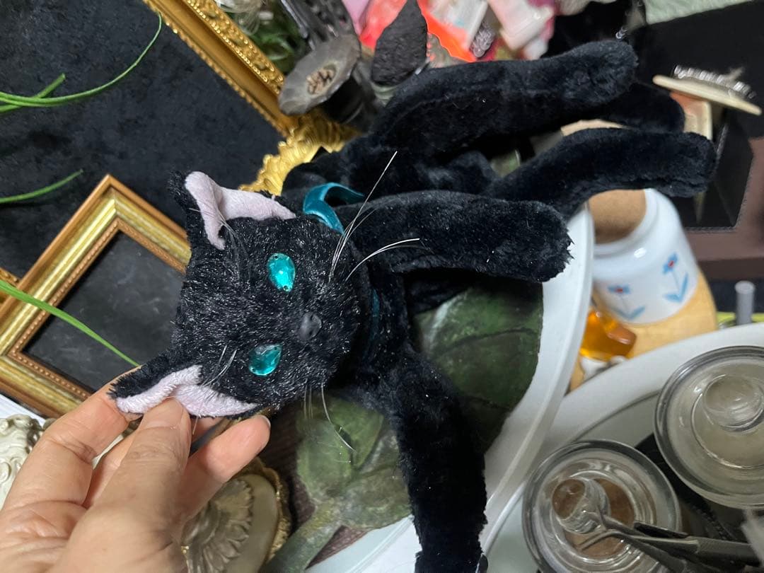 猫*呼様 黒猫 ぬいぐるみ アイピロー