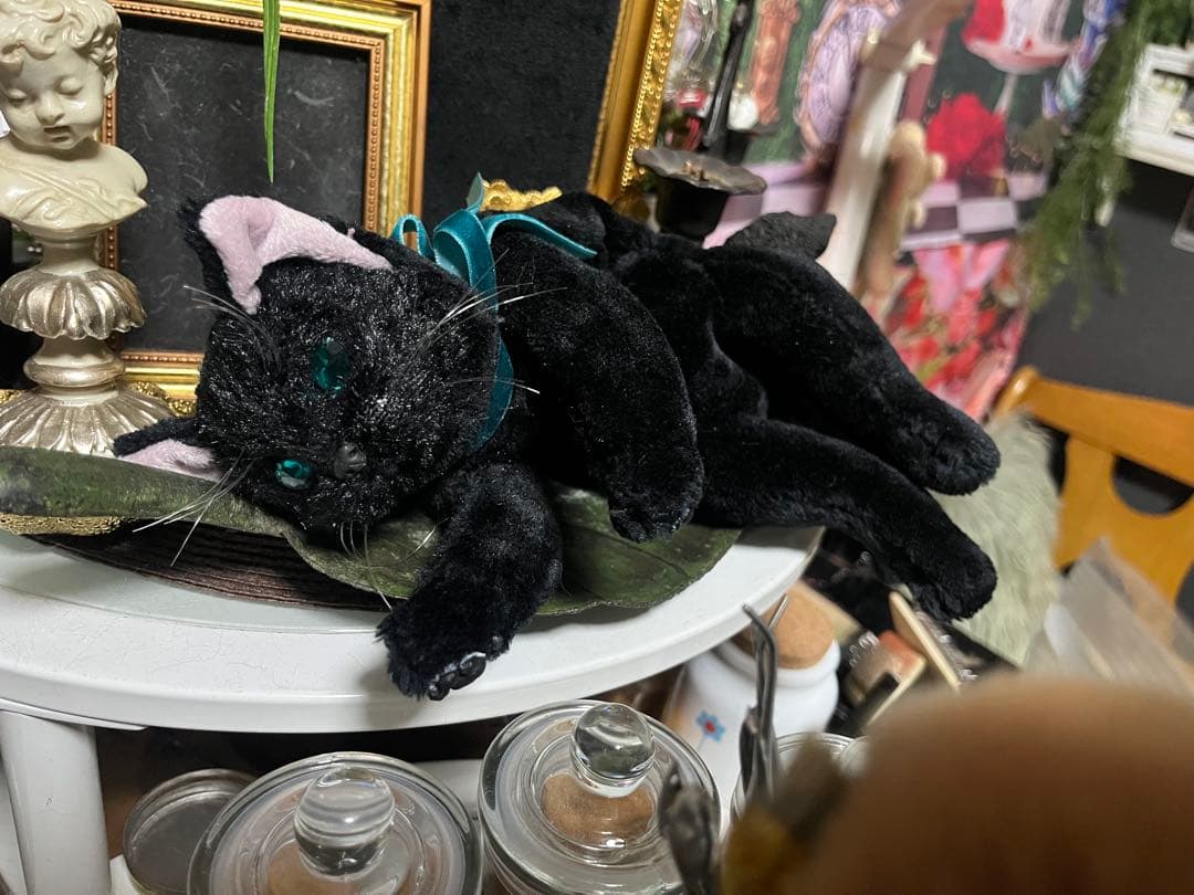 猫*呼様 黒猫 ぬいぐるみ アイピロー