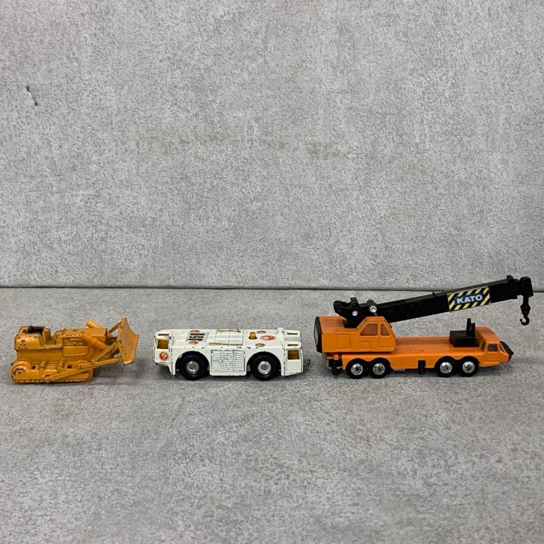 ミニカー 6点 黄色 作業車 油圧式クレーン JAL トミカ いすず