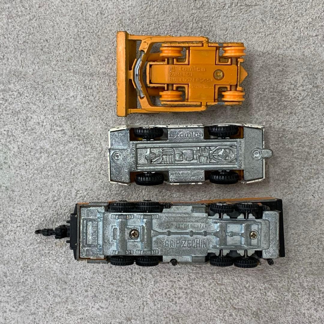 ミニカー 6点 黄色 作業車 油圧式クレーン JAL トミカ いすず