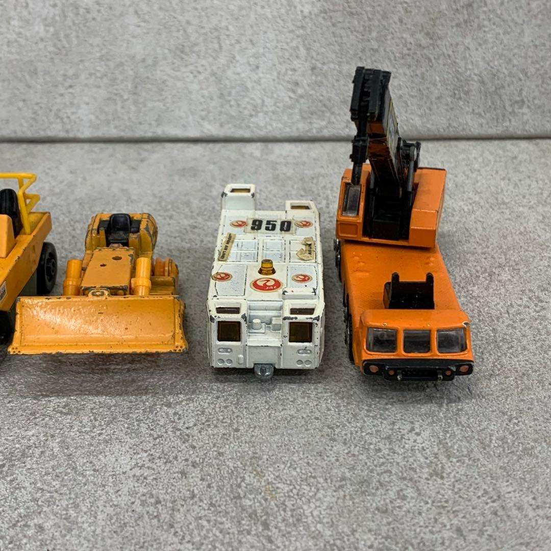 ミニカー 6点 黄色 作業車 油圧式クレーン JAL トミカ いすず