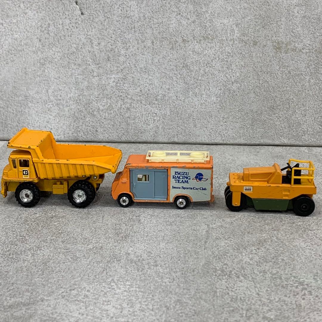 ミニカー 6点 黄色 作業車 油圧式クレーン JAL トミカ いすず